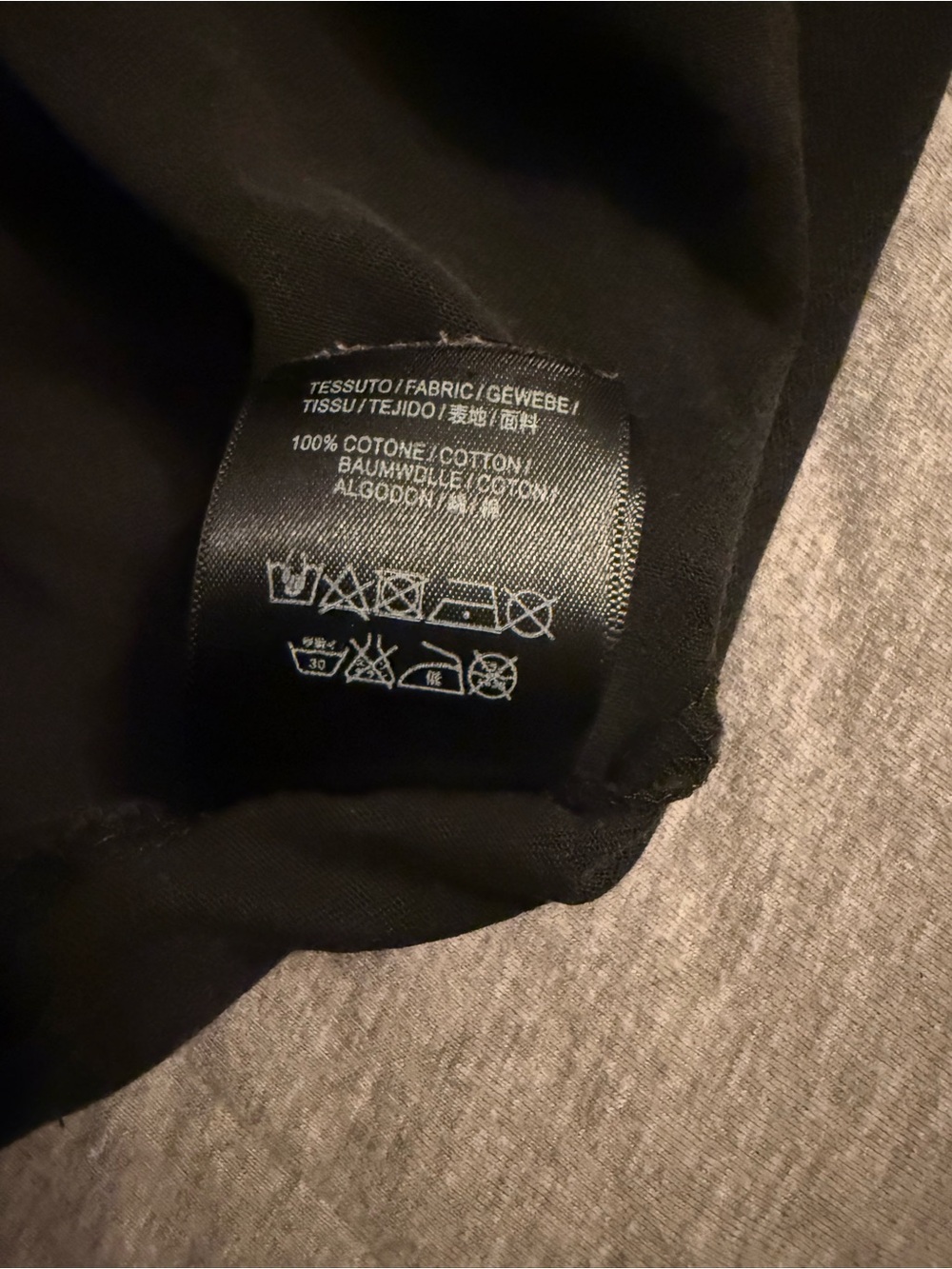Balenciaga Black Short-Sleeve Logo Tee with Red & White Embroidery - Picture 6 of 6